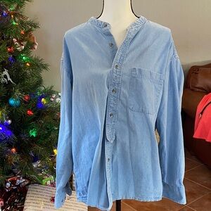 Wrangler Light Blue Casual Button Down Shirt